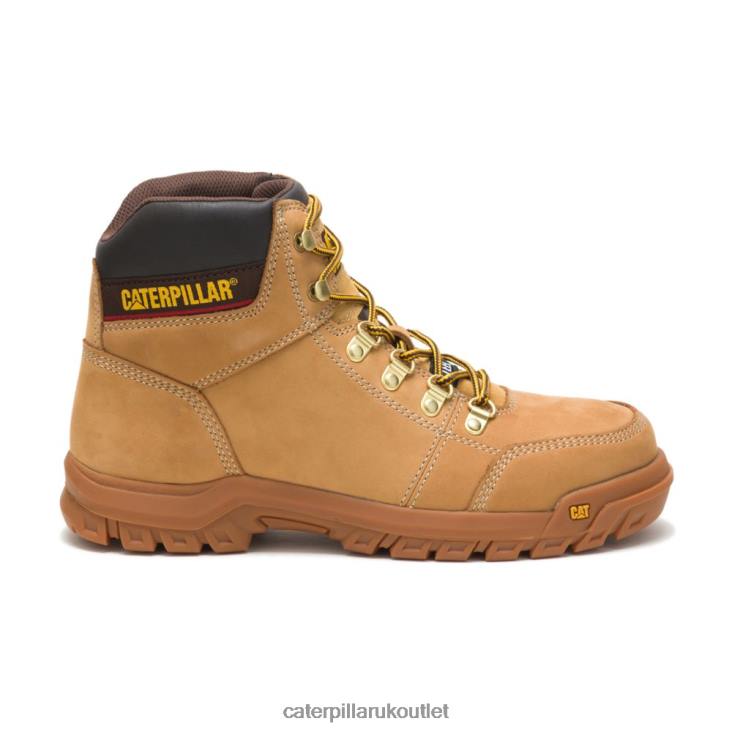 Men Honey Reset Caterpillar Outline Steel Toe Work Boot 48T864