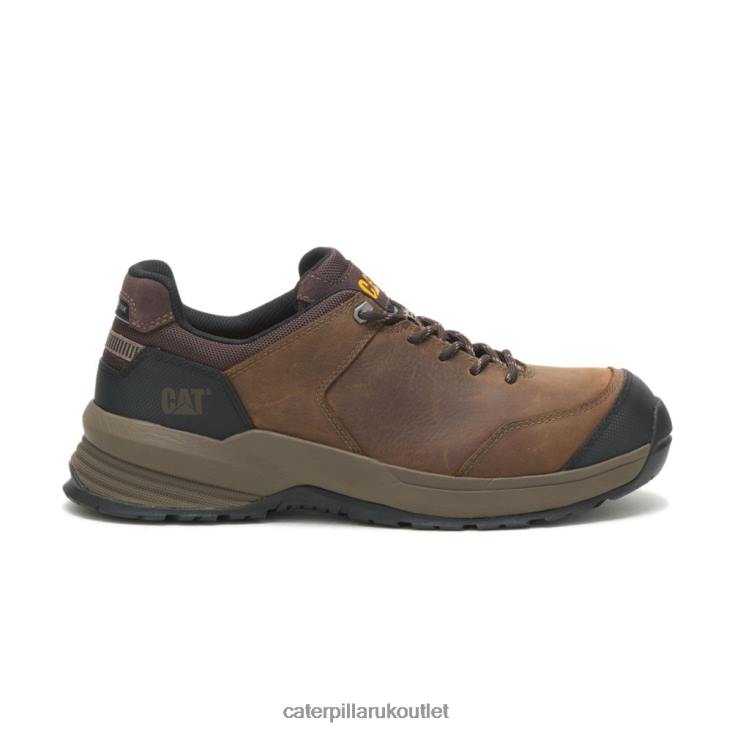 Men Clay Caterpillar Streamline 2.0 Leather Composite Toe Work Shoe 48T895