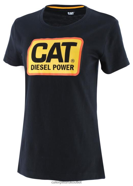 Women Black Caterpillar Diesel Power Tee 48T8314